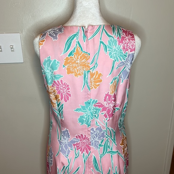 Lilly Pulitzer Vintage White Label 100% Silk Floral Maxi Dress NWOT Size 10 - Picture 6 of 9